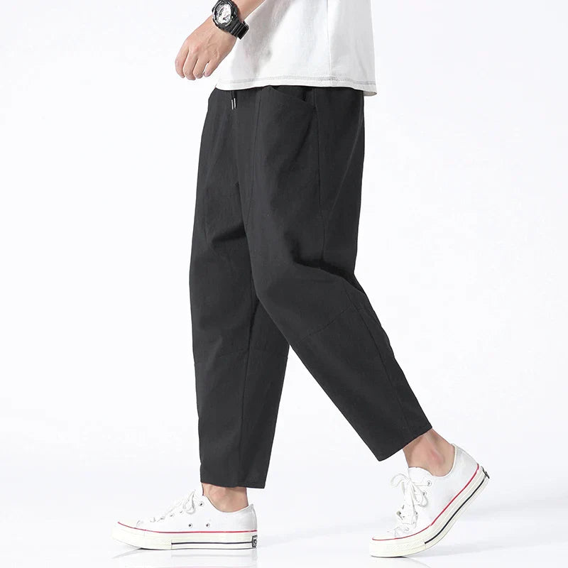 Catania Linen Cropped Pants