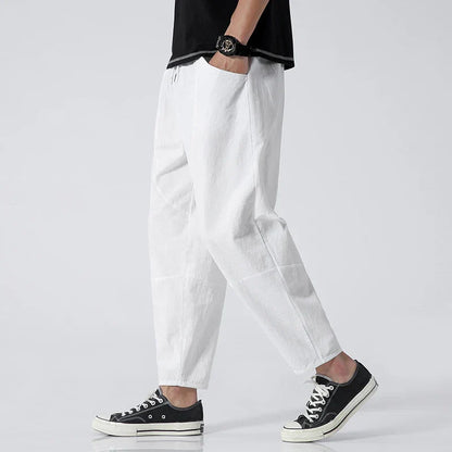 Catania Linen Cropped Pants