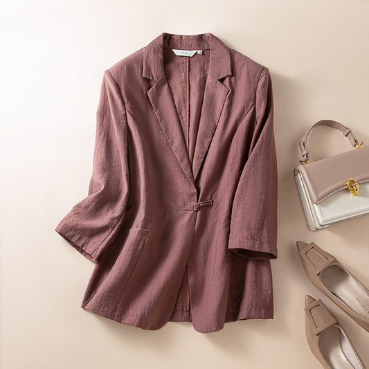 Reno Linen Wrap Blazer